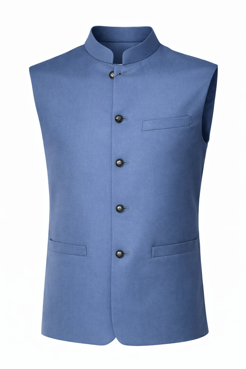 Men’s Premium Imported Summer Waistcoat – Sky Blue
