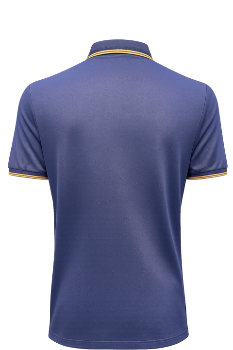 Imported Navy Blue Premium Polo Shirt with Contrast Collar