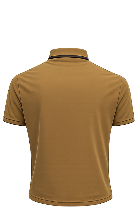 Classic Brown Half-Zip Polo