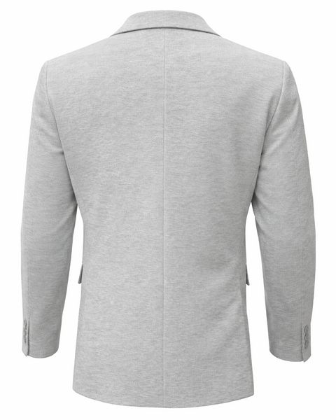 Men’s Premium Textured Silver Blazer – Elegant Slim Fit