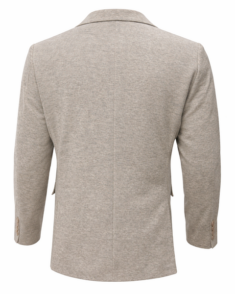 Men’s Premium Textured Beige Blazer – Elegant Slim Fit