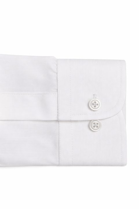 Men’s White Formal Dress Shirt – Classic Fit, Full Sleeve