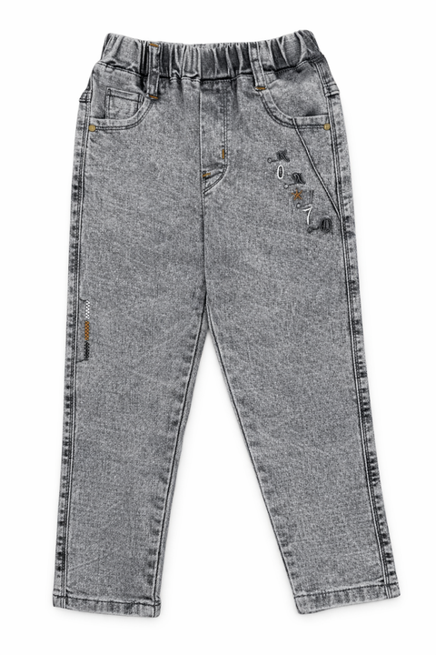 Kids Denim Grey Jeans – Imported, Soft & Wrinkle-Free