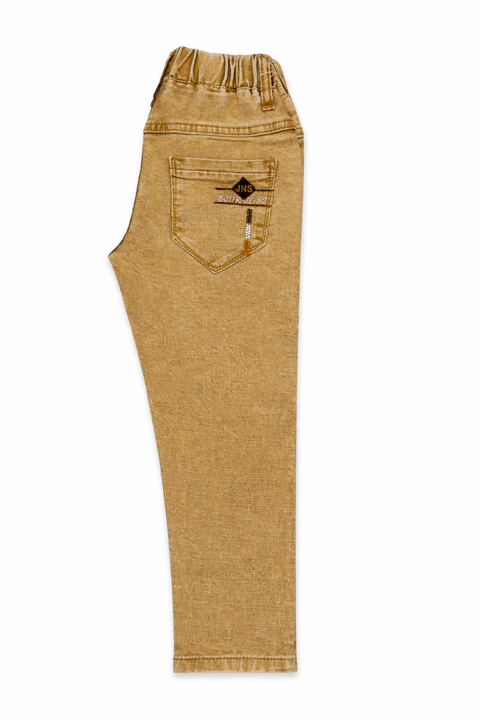 Kids Denim Brown Jeans – Imported, Soft & Wrinkle-Free