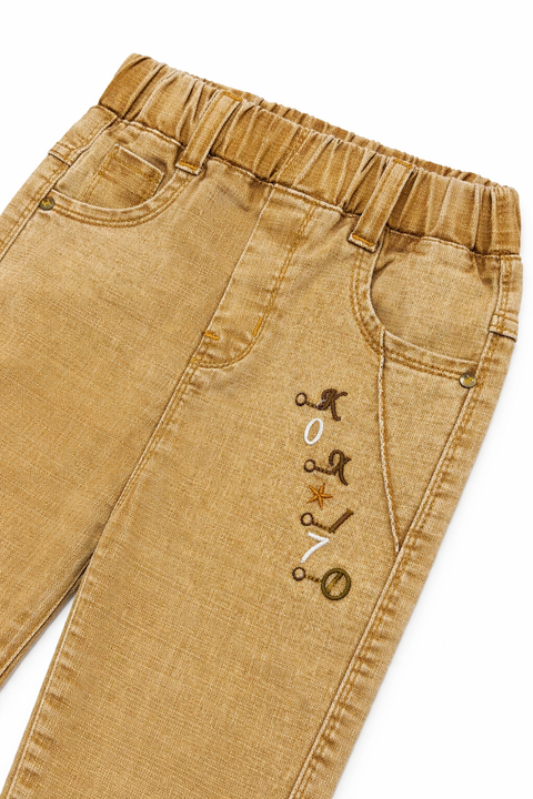 Kids Denim Brown Jeans – Imported, Soft & Wrinkle-Free