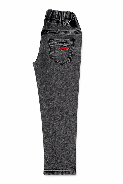 Boys Dark Grey Denim Jeans – Imported, Soft & Wrinkle-Free