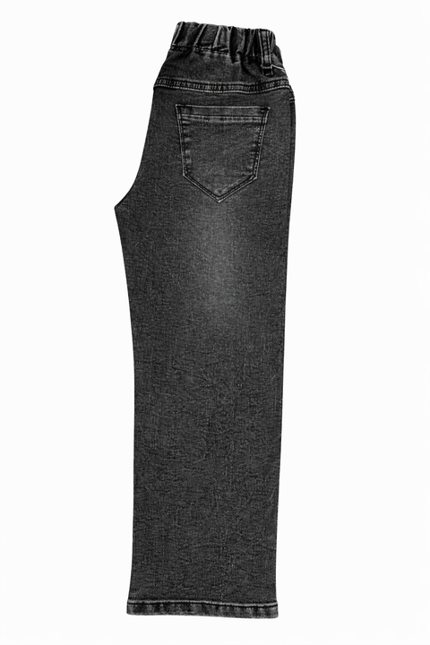 Boys Dark Grey Denim Jeans – Imported, Soft & Wrinkle-Free