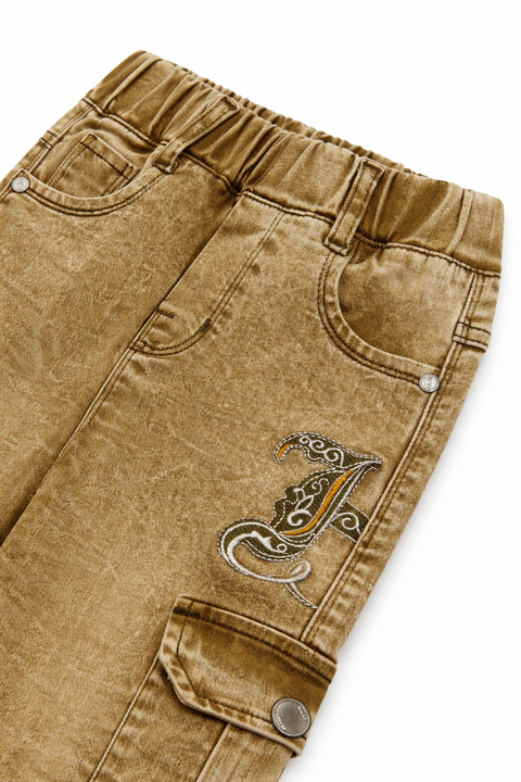 Kids Denim Mustard Jeans – Imported, Soft & Wrinkle-Free