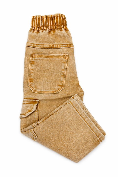 Kids Denim Light Brown Jeans – Imported, Soft & Wrinkle-Free