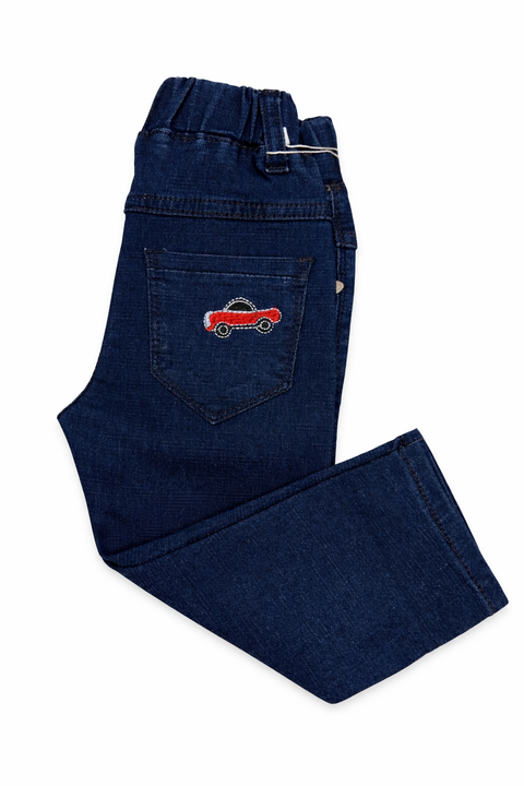Boys Dark Blue Denim Jeans – Imported, Soft & Wrinkle-Free