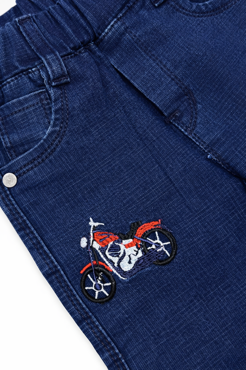 Boys Dark Blue Denim Jeans – Imported, Soft & Wrinkle-Free