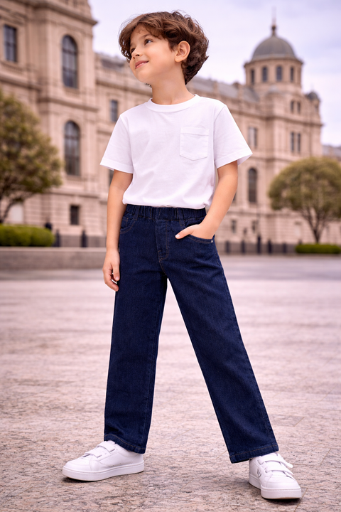 Kids Denim Dark blue Jeans – Imported, Soft & Wrinkle-Free