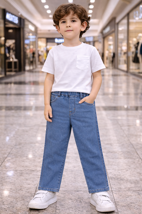 Kids Denim Light blue Jeans – Imported, Soft & Wrinkle-Free