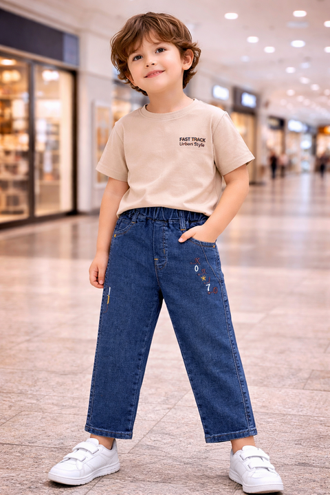Kids Denim Dark blue Jeans – Imported, Soft & Wrinkle-Free