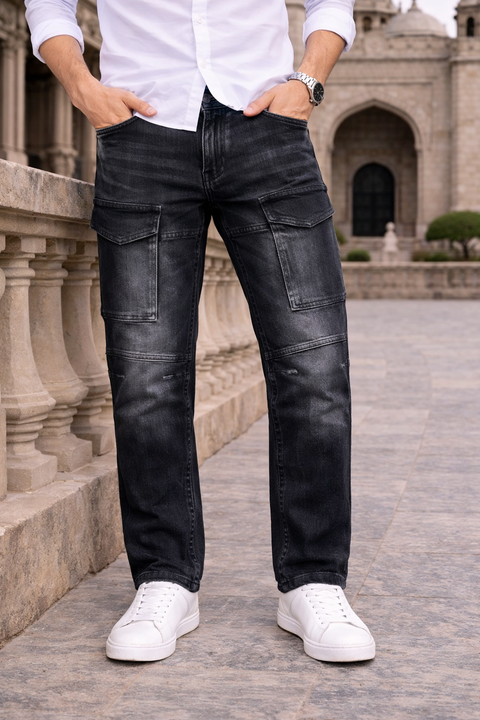 Premium 6 Pocket Black Jeans – Casual & Modern Style