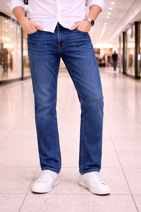 Premium Regular Fit Dark Blue Jeans – Casual & Modern Style