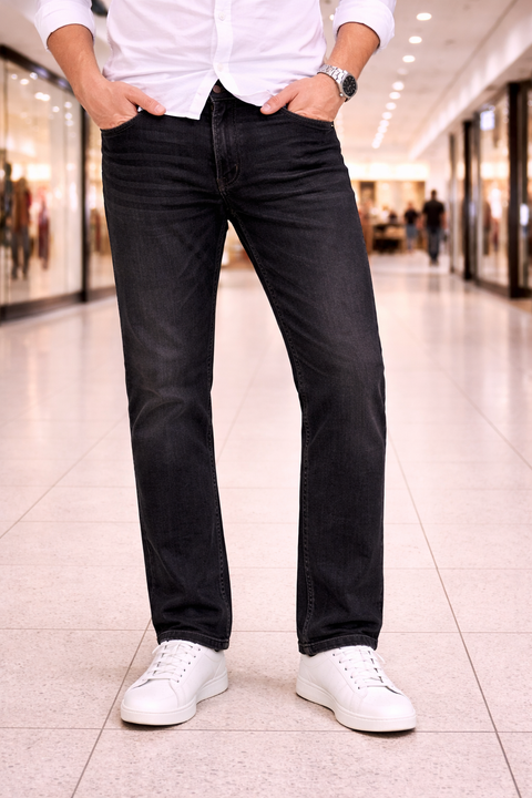 Premium Regular Black Jeans – Casual & Modern Style
