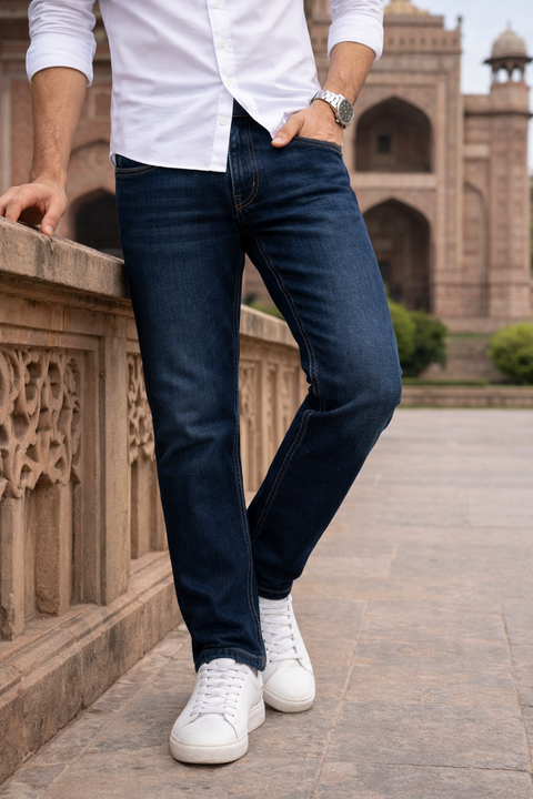 Premium Regular Dark Blue Jeans – Casual & Modern Style