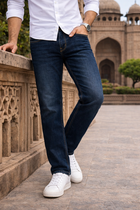 Premium Regular Dark Blue Jeans – Casual & Modern Style