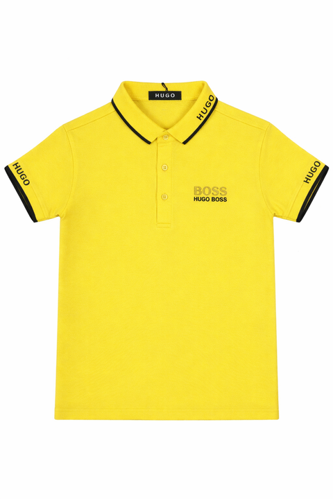 Premium Kids Yellow Polo Shirt by Hugo Boss