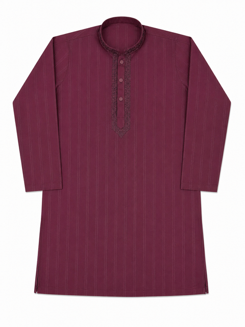 Boys Textured Kurta Pajama – Premium Embroidered Festive Wear