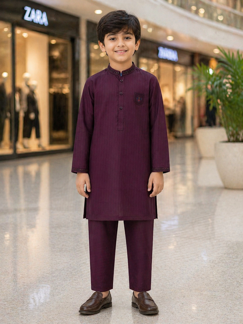 Royal Wearz Meiroon Embroidered Kurta Pajama Set