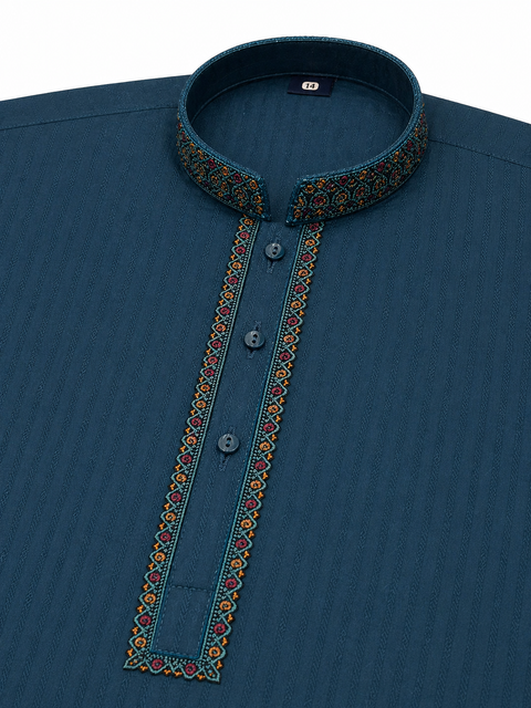 Boys Embroidered Kurta Pajama – Premium Traditional Outfit