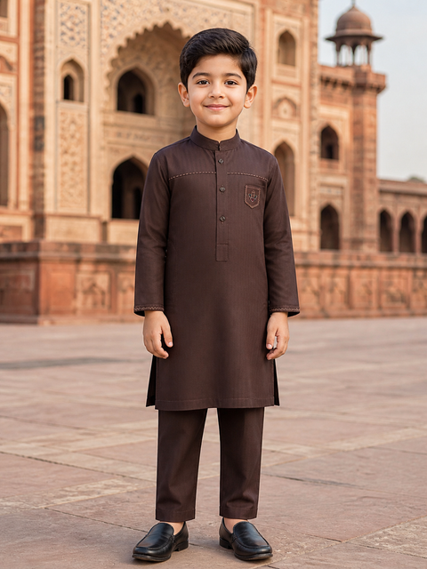 Boys Classic Kurta Pajama – Elegant Traditional Outfit