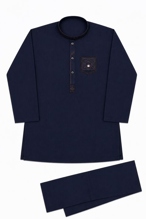Boys Embroidered Kurta Pajama – Classic Festive Wear