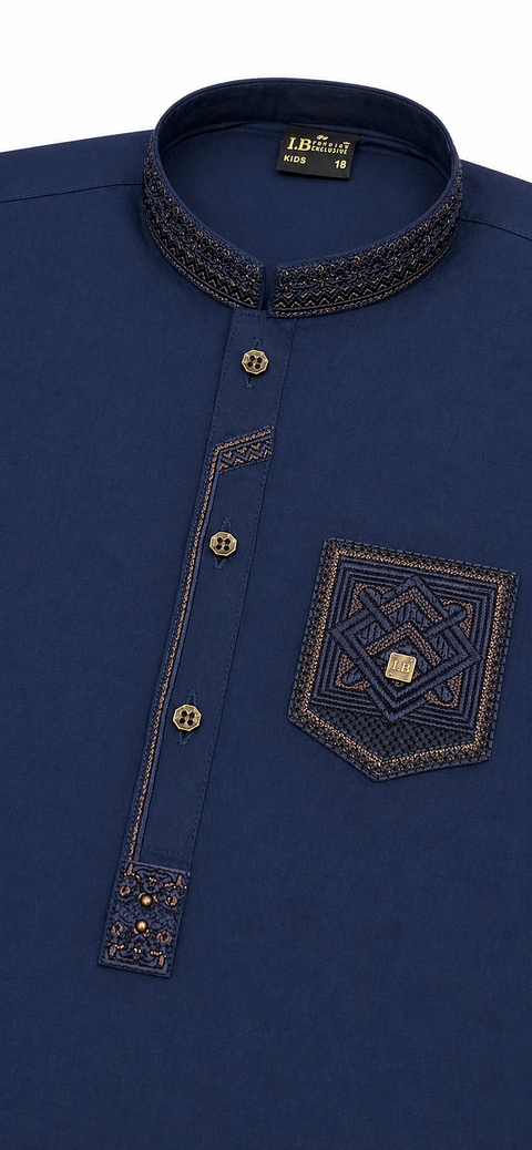 Boys Embroidered Kurta Pajama – Classic Festive Wear