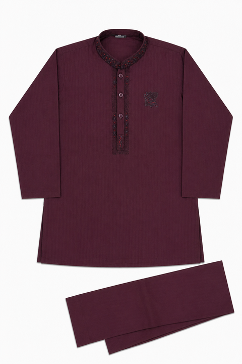 Boys Embroidered Kurta Pajama – Elegant Festive Collection