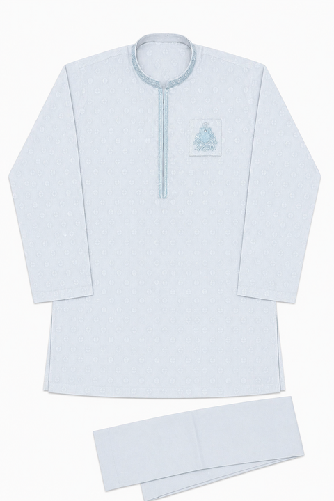 Boys Embroidered Kurta Pajama – Elegant Festive Collection