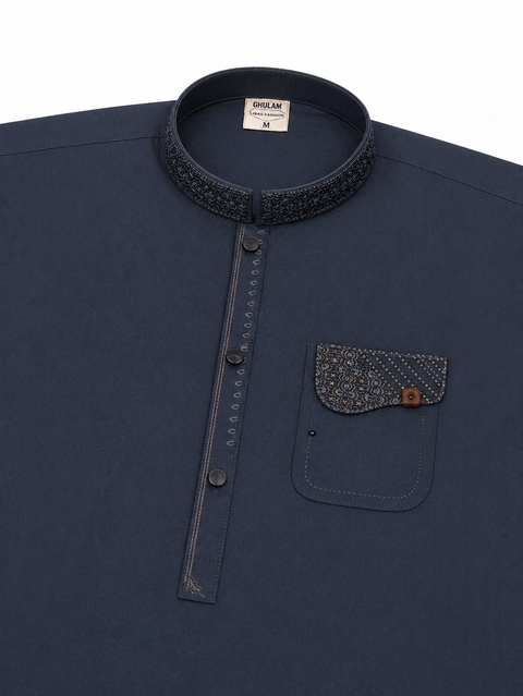 Boys Embroidered Kurta Pajama – Elegant Festive Collection