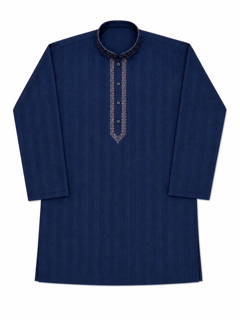 Navy Blue Kurta Pajama for Men – Embroidered Premium Ethnic Wear