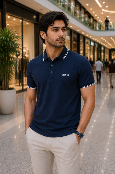 Imported Premium Polo Shirt with Contrast Collar
