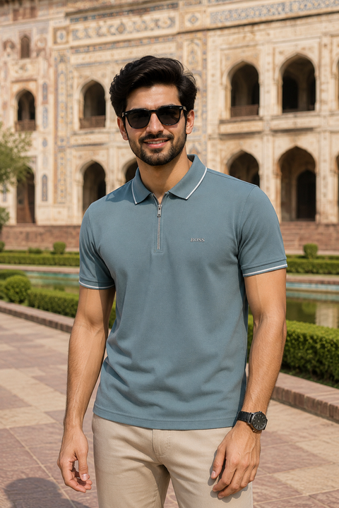 Imported Premium Polo Shirt with Contrast Collar