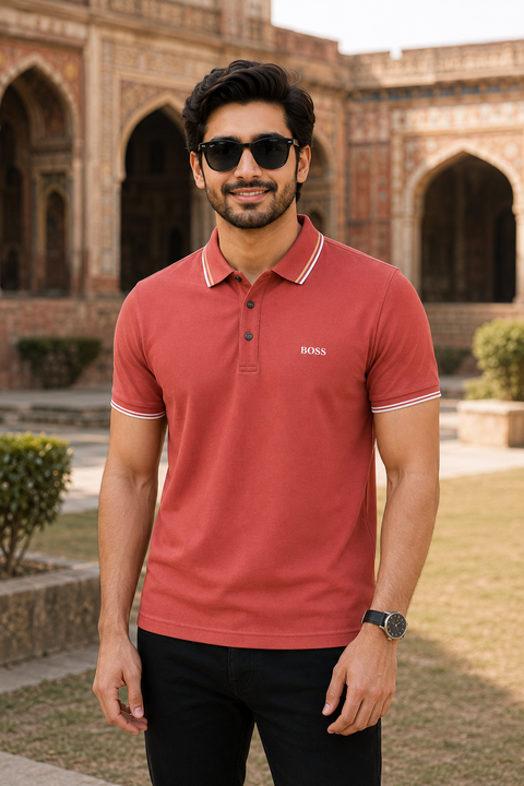 Imported Premium Polo Shirt with Contrast Collar