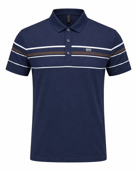 Imported Premium Blue Polo Shirt with Contrast Collar