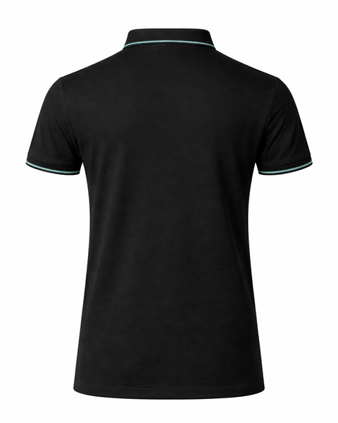 Imported Premium Black Polo Shirt with Contrast Collar