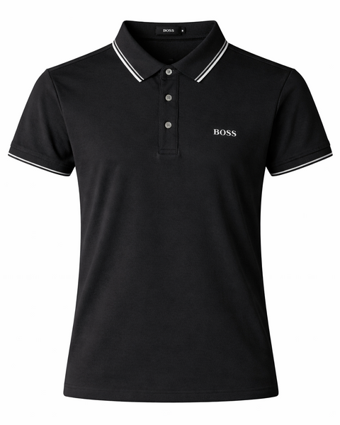 Imported Premium Black Polo Shirt with Contrast Collar