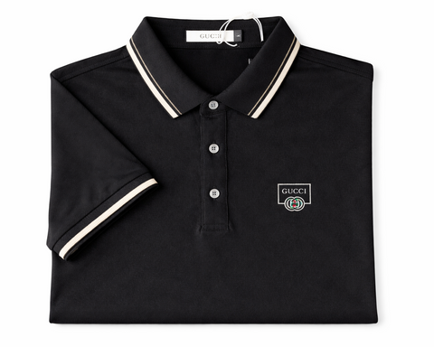 Imported Premium Black Polo Shirt with Contrast Collar