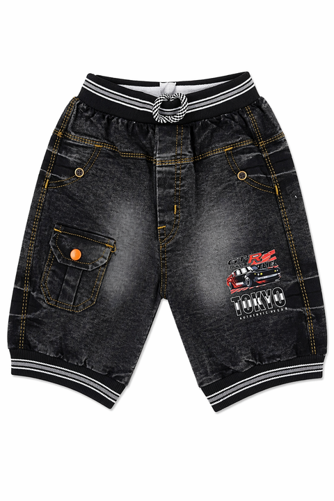 Boys Trendy Striped Shirt & Denim Shorts 3-Piece Summer Outfit Set