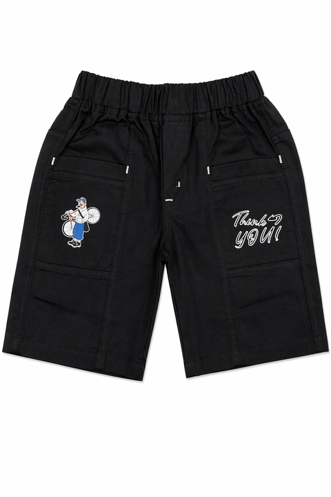 Boys “Think You!” Printed Shirt & Shorts 3-Piece Casual Summer Set