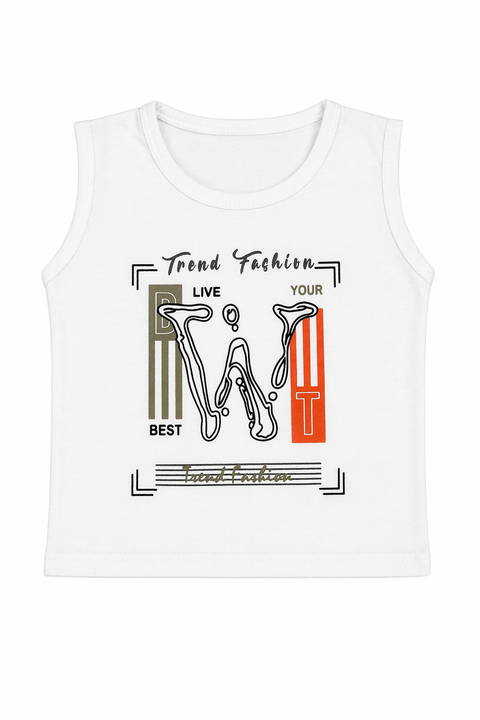 Kids Summer Outfit Set – Stylish Shirt, Tank Top & Shorts Combo (3PCS)
