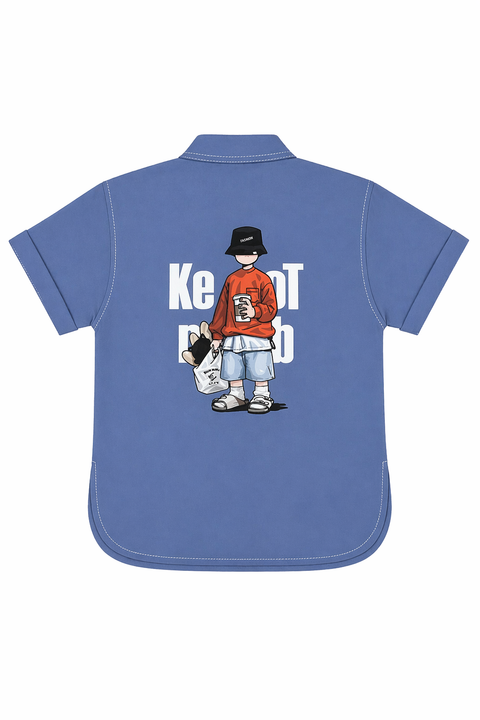 Kids Summer Outfit Set – Stylish Shirt, Tank Top & Shorts Combo (3PCS)