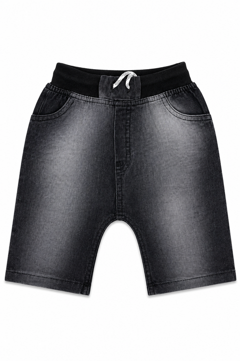 Boys Summer Outfit – Strong Print Tee with Denim Shorts