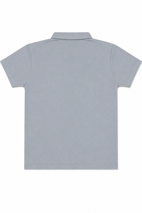 Boys Casual Summer Outfit Set – Printed Polo T-Shirt & Denim Shorts