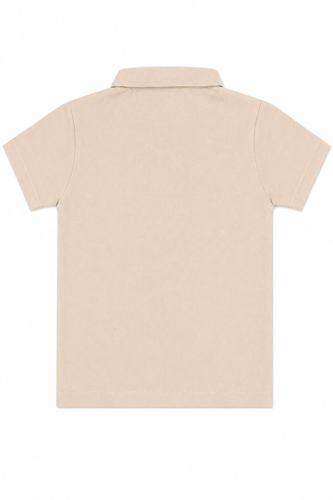 Boys Casual Summer Outfit Set – Printed Polo T-Shirt & Denim Shorts