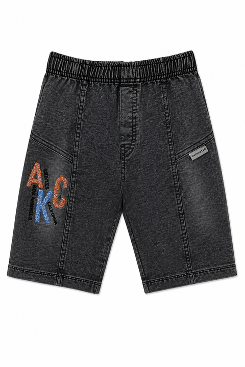 Boys Casual Summer Outfit Set – Printed Polo T-Shirt & Denim Shorts