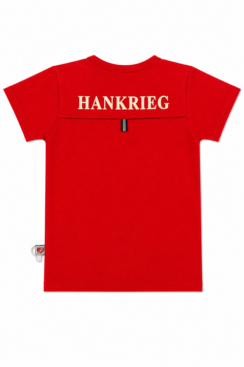 Stylish Red Graphic T-Shirt & Grey Shorts Kids Set